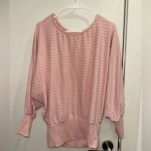 Anthrologie pink chenille textured sweater